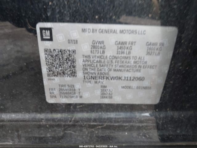 1GNERFKW0KJ112060 Chevrolet Traverse Ls