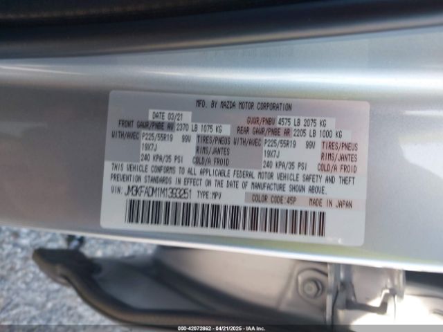 JM3KFADM1M1393251 Mazda Cx-5 Grand Touring