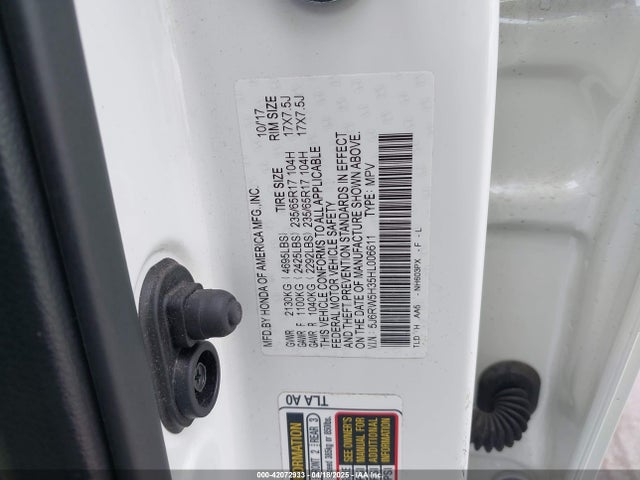 5J6RW5H35HL006611 Honda CR-V LX