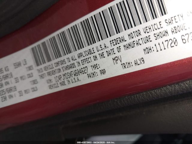 1C4PJMDSXFW604627 Jeep Cherokee Limited
