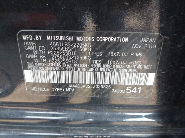 JA4AD3A32LZ023826 Mitsubishi Outlander Le 2.4/se 2.4/sel 2.4/sp 2.4