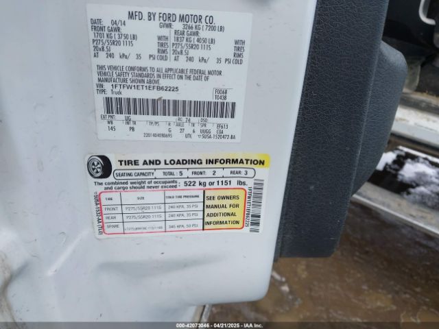 1FTFW1ET1EFB62225 Ford 2014