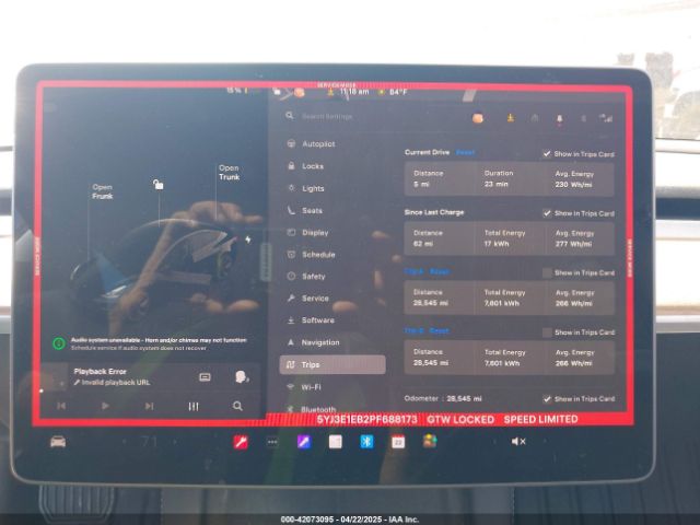 5YJ3E1EB2PF688173 Tesla MODEL 3