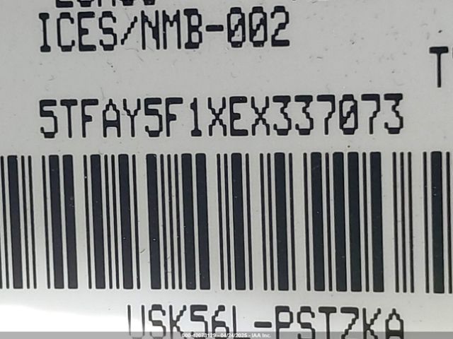 5TFAY5F1XEX337073 Toyota Tundra Platinum 5.7l V8