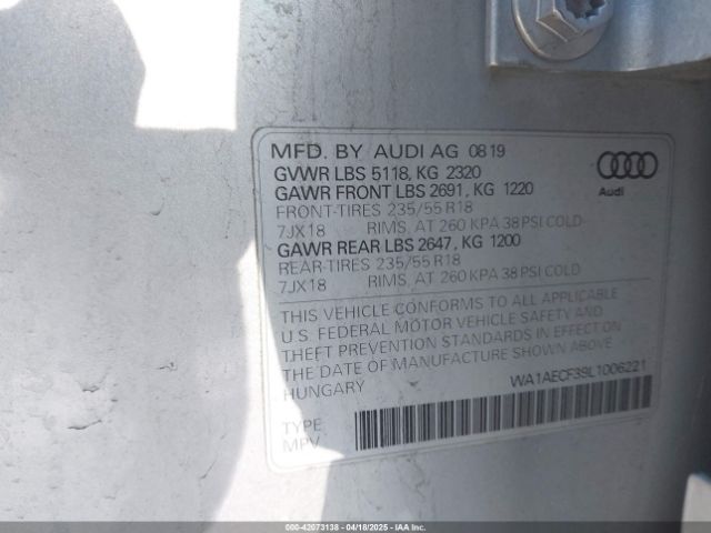 WA1AECF39L1006221 Audi Q3 Premium 45 Tfsi Quattro Tiptronic