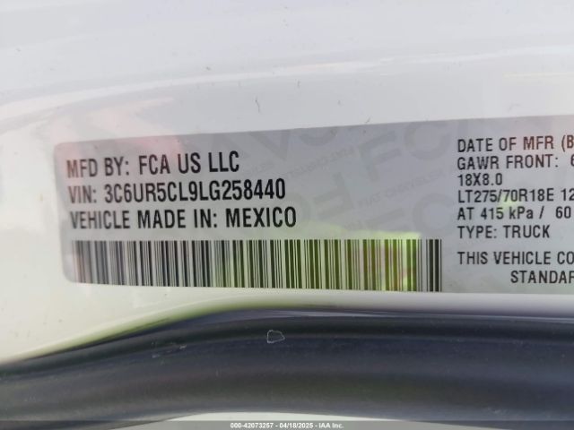 2020 RAM 2500 3C6UR5CL9LG258440 Photo 8
