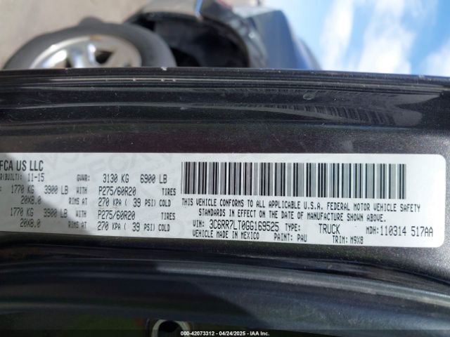 3C6RR7LT0GG169525 RAM 1500 Big Horn