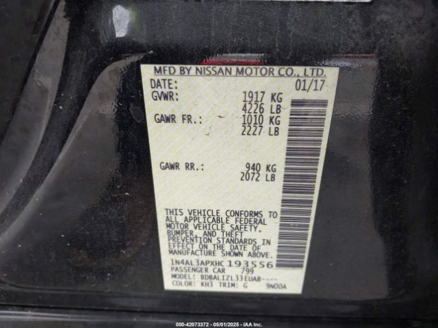 1N4AL3APXHC193556 Nissan 2017