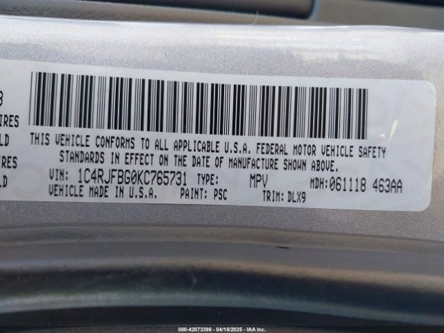 1C4RJFBG0KC765731 Jeep Grand Cherokee Limited 4x4