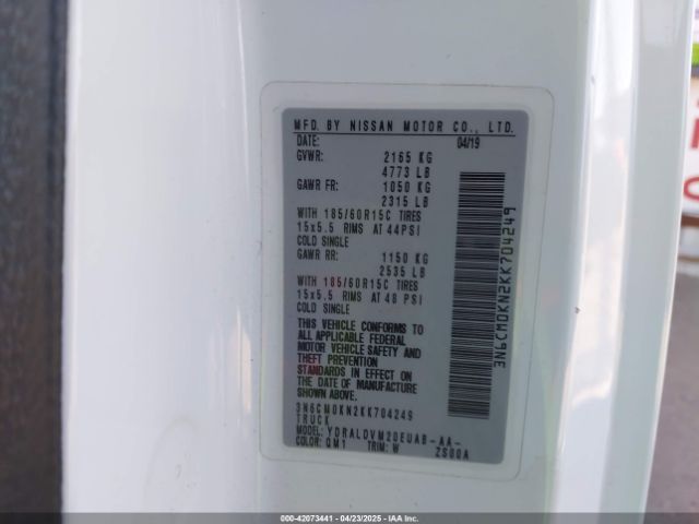 3N6CM0KN2KK704249 Nissan Nv200 S