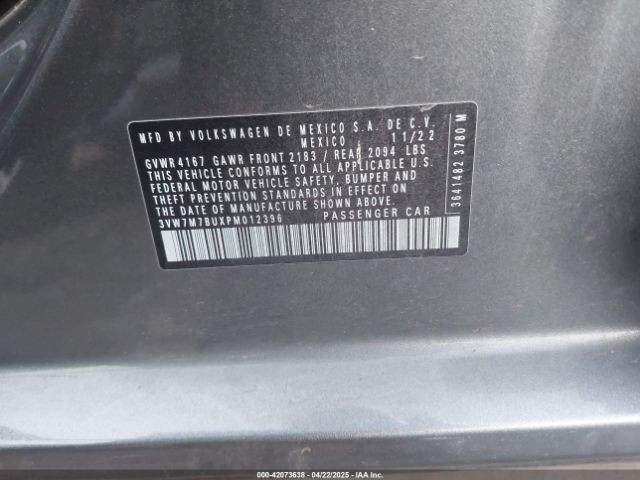 2023 VOLKSWAGEN JETTA 3VW7M7BUXPM012396 Photo 8