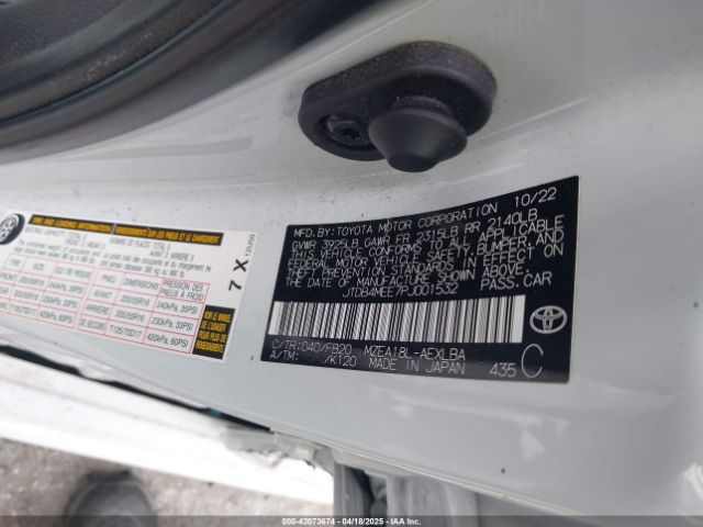 JTDB4MEE7PJ001532 Toyota COROLLA LE