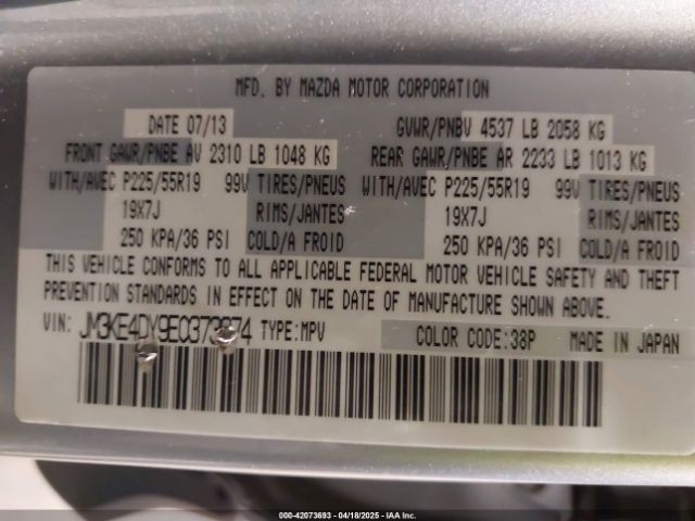 JM3KE4DY9E0373974 Mazda Cx-5 Grand Touring