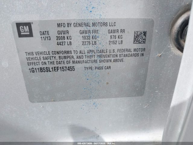 1G11B5SL3EF292453 Chevrolet Malibu 1ls