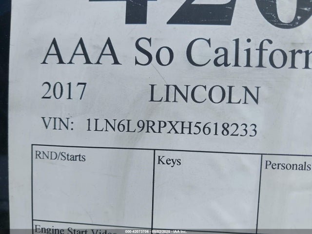 1LN6L9RPXH5618233 Lincoln 2.7l gtdi