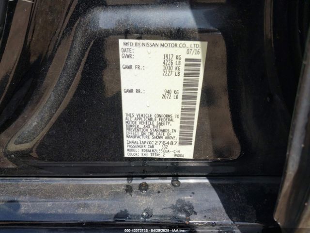 1N4AL3AP7GC276487 Nissan Altima 2.5 Sr