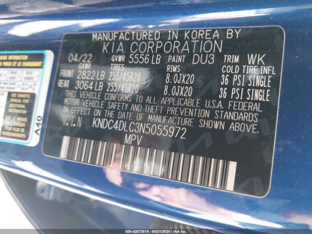 KNDC4DLC3N5055972 KIA Ev6 Gt-line