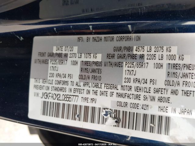 JM3KFACM2L0856777 Mazda Cx-5 Touring