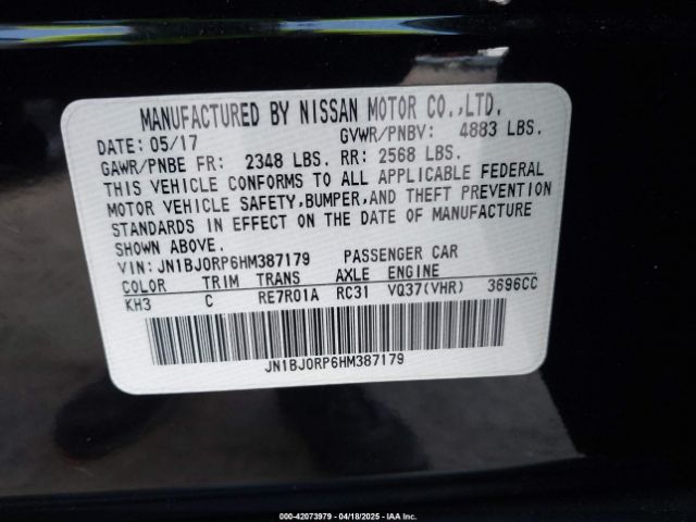 JN1BJ0RP6HM387179 Infiniti QX50