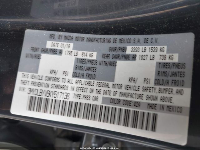 2019 TOYOTA YARIS 3MYDLBYV6KY517138 Photo 8