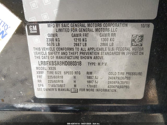 Buick Envision Essence 2017 LRBFXBSA8HD080318 Image 9