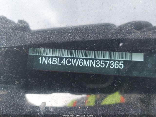 1N4BL4CW6MN357365 Nissan Altima Sr Intelligent Awd