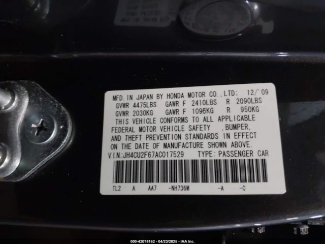 2010 ACURA TSX JH4CU2F67AC017529 Photo 8