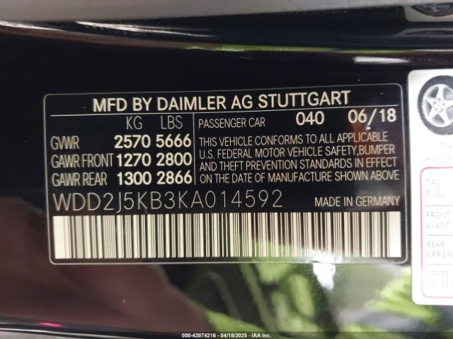 2019 MERCEDES-BENZ CLS 450 WDD2J5KB3KA014592 Photo 8