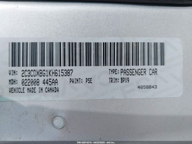 2019 DODGE CHARGER 2C3CDXBG1KH615387 Photo 8