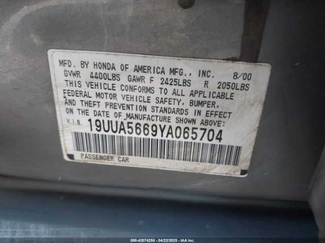 2000 ACURA TL 19UUA5669YA065704 Photo 8