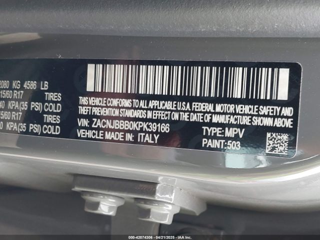 ZACNJBBB0KPK39166 Jeep Renegade Altitude 4x4
