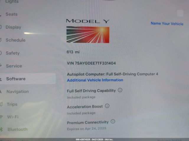 7SAYGDEE7TF331404 Tesla Model Y Long Range/long Range Launch Series