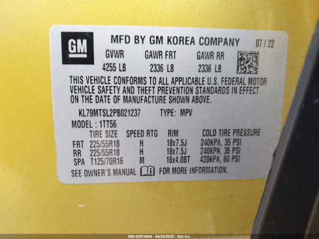 2023 CHEVROLET TRAILBLAZER KL79MTSL2PB021237 Photo 8