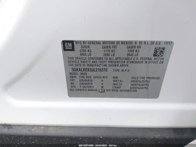 3GKALXEX0JL216370 GMC Terrain Denali