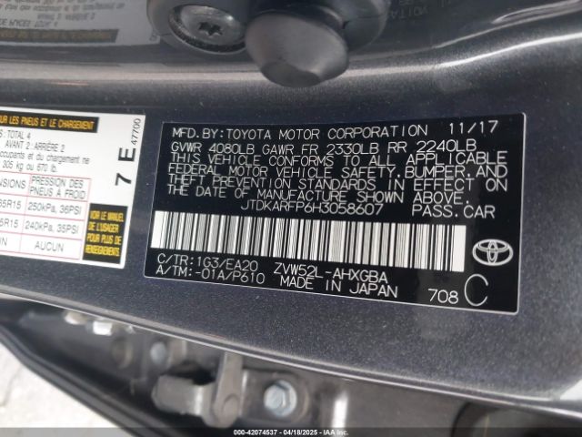 JTDKARFP6H3058607 Toyota Prius Prime Advanced
