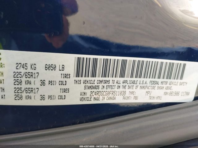 2C4RDGCG0FR511039 Dodge Grand Caravan Sxt