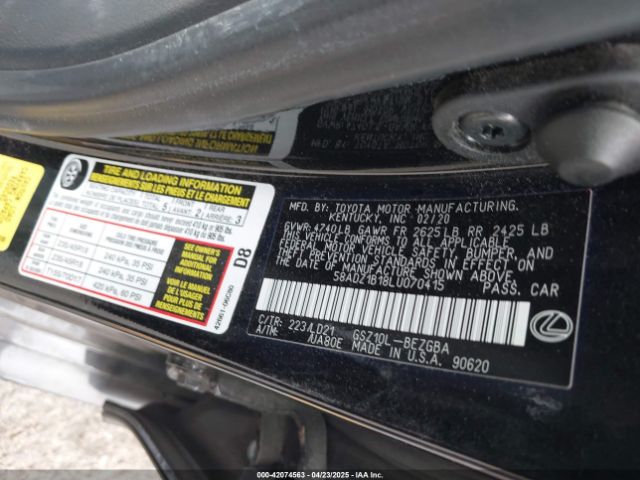 58ADZ1B18LU070415 Lexus ES 350