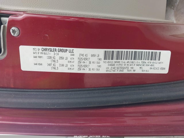 2C4RC1BG7ER324753 Chrysler Town & Country Touring