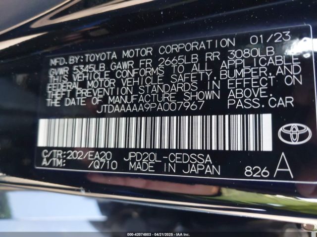 2023 TOYOTA MIRAI JTDAAAAA9PA007967 Photo 8