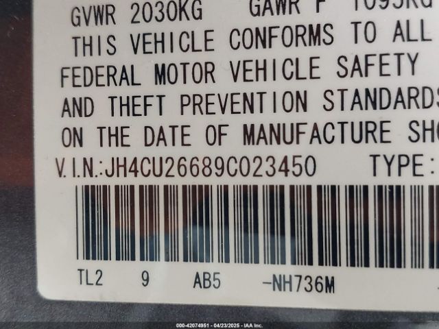 2009 ACURA TSX JH4CU26689C023450 Photo 8