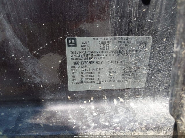 1GC1KVEG6GF130521 Chevrolet l96 - flexible fuel (gas/ethanol), sfi iron