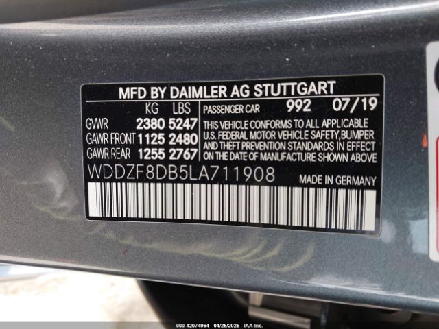 2020 MERCEDES-BENZ E 350 WDDZF8DB5LA711908 Photo 8