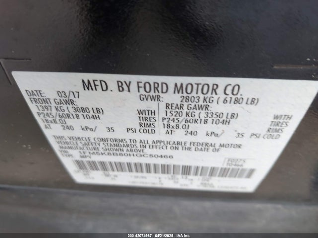 Ford Explorer 2017 1FM5K8B80HGC50466 Image 9