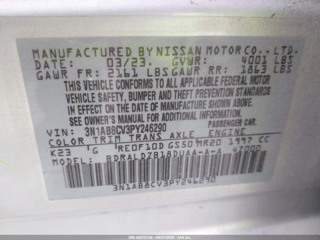 2023 NISSAN SENTRA 3N1AB8CV3PY246290 Photo 8