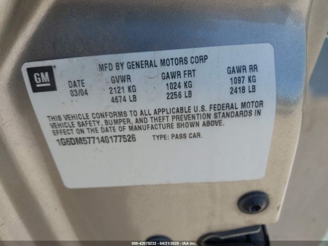 2004 CADILLAC CTS 1G6DM577140177526 Photo 8