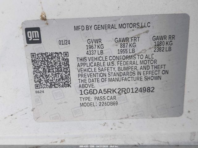 1G6DA5RK2R0124982 Cadillac Ct4 Luxury