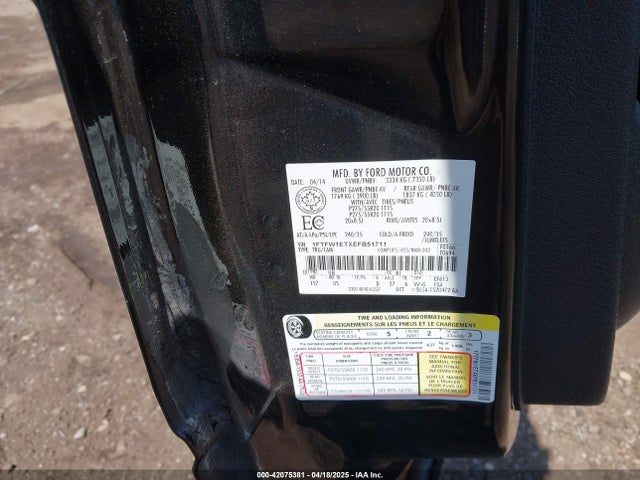 1FTFW1ETXEFB51711 Ford F-150 Xlt