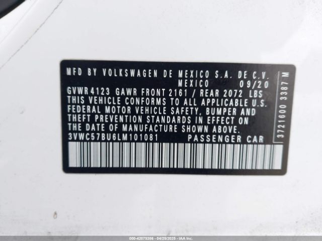2020 VOLKSWAGEN JETTA 3VWC57BU6LM101081 Photo 8