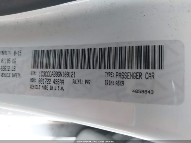2016 CHRYSLER 200 1C3CCCAB8GN109121 Photo 8