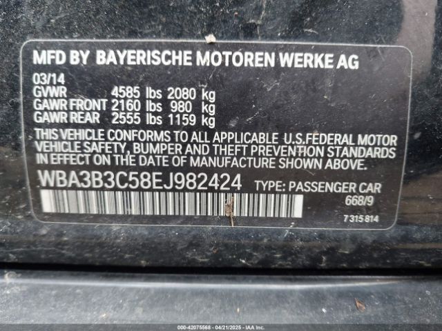 WBA3B3C58EJ982424 BMW 328i Xdrive
